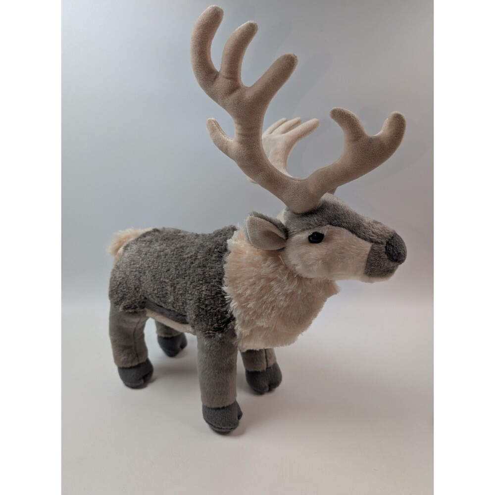 Wild Republic Realistic Reindeer Plush w/Antlers Standing 14" Stuffed Animal